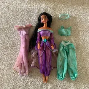 Toys Vintage 9s Disney Aladdin Princess Jasmine Barbie Doll Three Outfits Total Poshmark